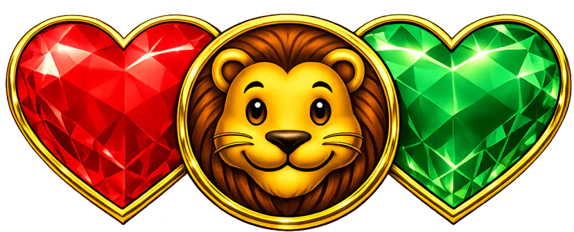 Heart and lion emblem